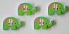 4 boutons "ELEPHANT" - version vert