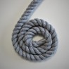 CORDE 100% coton GRIS 12mm