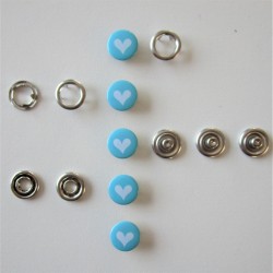 Pressions GRIFFES **COEUR TURQUOISE**