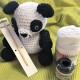 KIT "PANDA" au crochet - coton recyclé