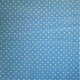 Coton turquoise - motif "ETOILE" blanche