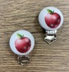 Attache tétine en BOIS - pomme