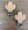 Attache tétine en BOIS - CACTUS