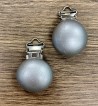 Attache tétine en BOIS - ARGENT