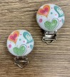 Attache tétine en BOIS - COEUR