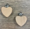 Attache tétine en BOIS - COEUR
