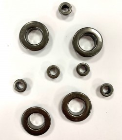 OEILLETS gris acier PLAT taille au choix