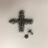Rivets Skull Cross Métal x1