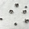 RIVETS 10mm DIAM'S BLANC ET METAL x10
