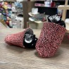 KIT COUTURE Chaussons Cuir Rouge