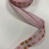 Biais coton "Fraises Fleurs"
