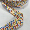Biais coton "Rectangles multicolor"
