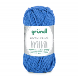 Coton Mercerisé MINI "Bleu moyen" - GRUNDL