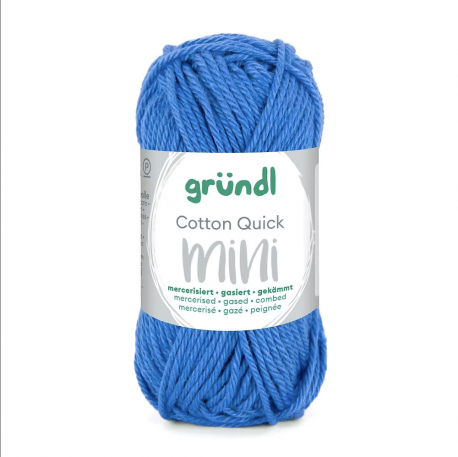 Coton Mercerisé MINI "Bleu moyen" - GRUNDL