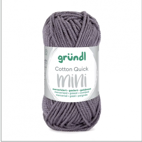 Coton Mercerisé MINI "Gris Souris" - GRUNDL