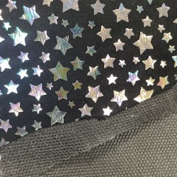 Tissus CUIR ORANGE "étoiles scintillantes"