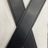 SANGLE Simili Cuir NOIR 30mm