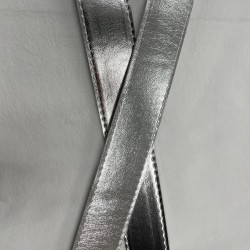SANGLE Simili Cuir ARGENT 30mm