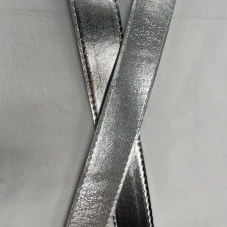 SANGLE Simili Cuir ARGENT 30mm