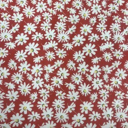 Popeline de coton - motif "MARGUERITE"
