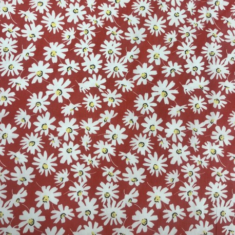Popeline de coton - motif "MARGUERITE"