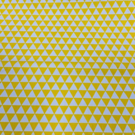 Coton - motif "CHEVRONS" jaune