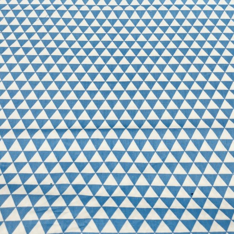Coton - motif "CHEVRONS" bleu