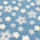 Coton - motif "FLEURS" bleu