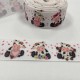 Ruban gros grain "Tampon Paris" Creme