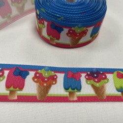 Ruban gros grain "Glace multicolor"