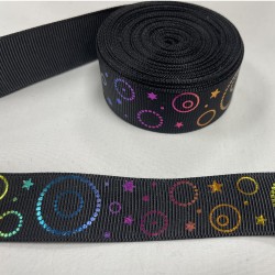 Ruban gros grain "Magie noir"