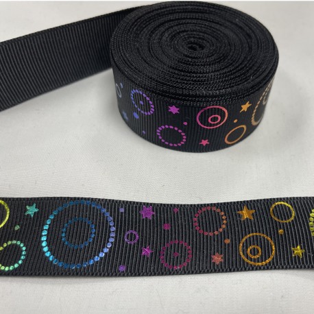 Ruban gros grain "Magie noir"