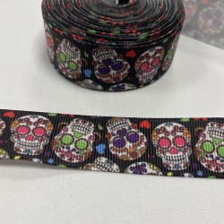 Ruban gros grain "Calaveras"