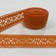 Ruban gros grain "Dentelle fleurie" orange