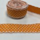 Ruban gros grain "Feuilles margerittes" marron