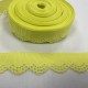 Ruban gros grain "Broderie anglaise jaune"