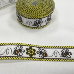 Ruban gros grain "Abeilles"