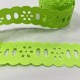 Ruban gros grain "Blanc poie vert fluo"