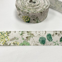 Ruban Gros grain "Jardin vert"