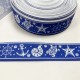 Ruban gros grain Bleu "Objets marins"