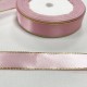 Ruban Satin Rose liseré or