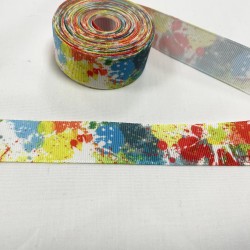 Ruban gros grain "Tache de peinture"