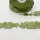 Ruban gros grain "Vert fleur dentelle"