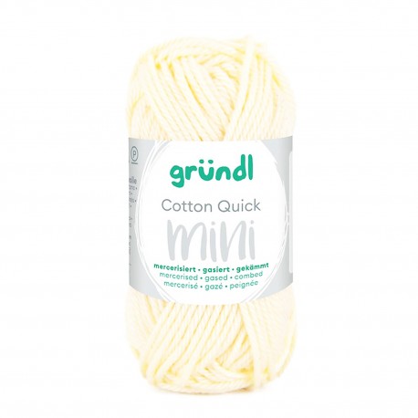 Coton Mercerisé MINI "Jaune pastel 152 - GRUNDL