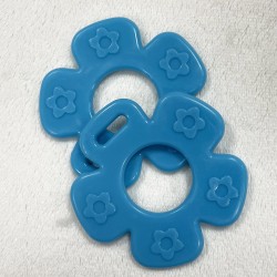 JOUET dentition - Fleur smiley Gris