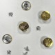 5 boutons JEANS "plat" 17mm ROSE or