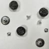 5 boutons JEANS "plat" 17mm ROSE acier
