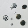 5 boutons JEANS "plat" 17mm JEANS