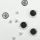 5 boutons JEANS "plat" 17mm SPORT