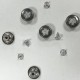 5 boutons JEANS "plat" 17mm FLEUR DIAMS